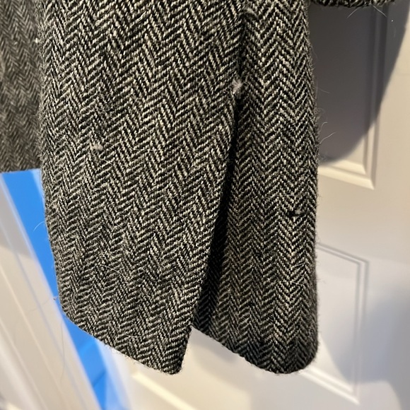 MENS GREY WOOL LONG JACKET - Picture 7 of 9